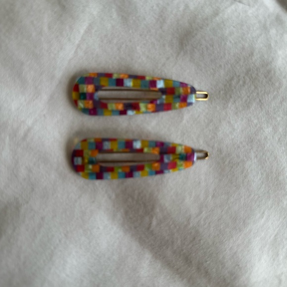 Lisa Says Gah! Colourful Mosaic Hair Barrettes - Picture 3 of 8